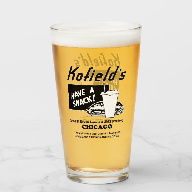 Copo De Pint Restaurante de Kofield, Chicago (Frente (Preenchido))