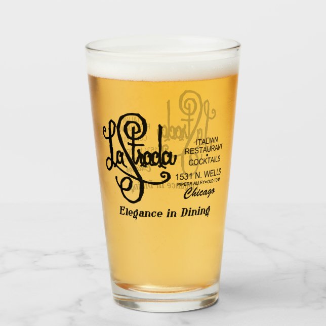 Copo De Pint Restaurante La Strada, Cidade Antiga, Chicago, IL (Frente (Preenchido))