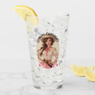 Copo De Pint Retrato da Moda Ocidental da Coquette Cowgirl