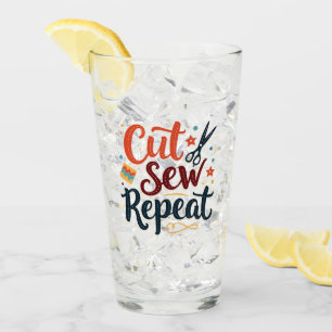Copo De Pint Retro "Corte a repetição de mastigação" Design de 