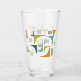 Copo De Pint Retro de Meio século dos cantos verdes laranja-tur