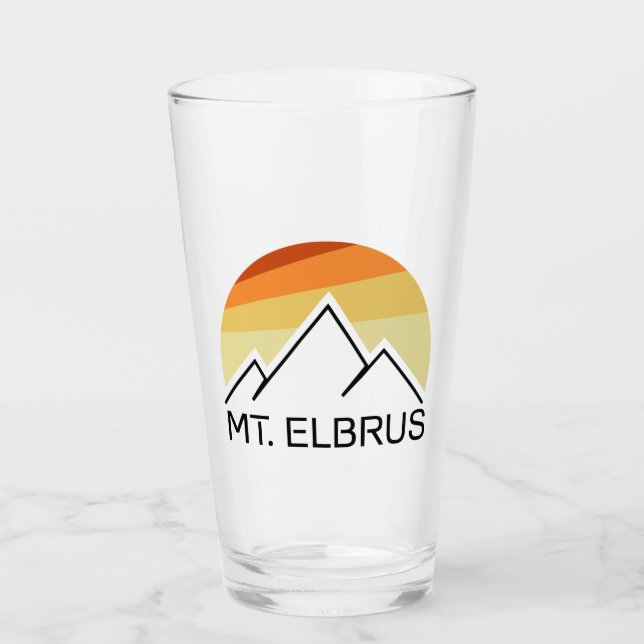 Copo De Pint Retro do Monte Elbrus Russia (Frente)