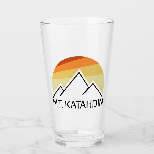 Copo De Pint Retro do Monte Katahdin (Frente)