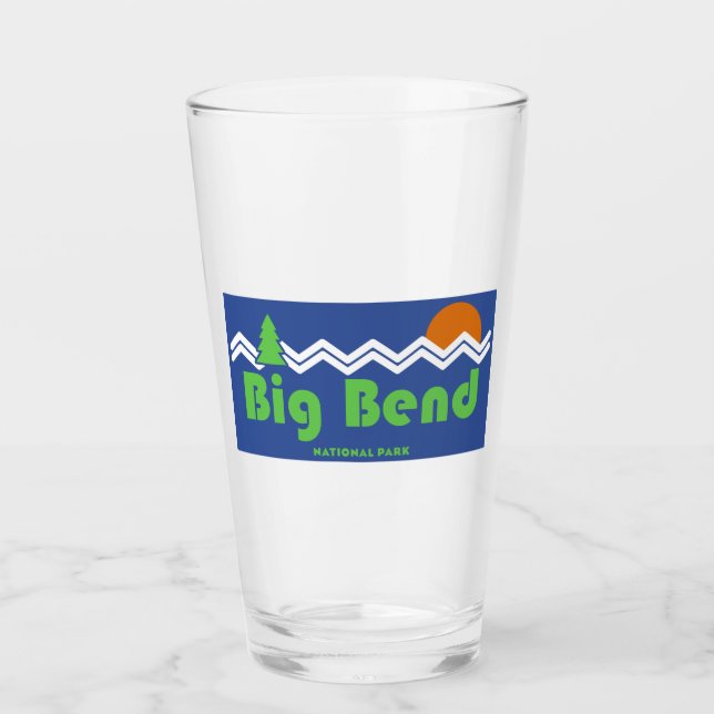 Copo De Pint Retro do Parque Nacional Big Bend (Frente)