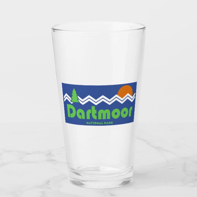Copo De Pint Retro do Parque Nacional Dartmoor (Frente)