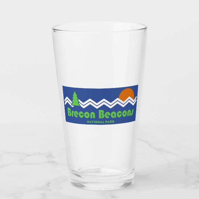 Copo De Pint Retro do Parque Nacional dos Beacons Brecon (Frente)