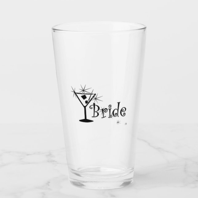 Copo De Pint Retro Martini - Noiva (Frente)