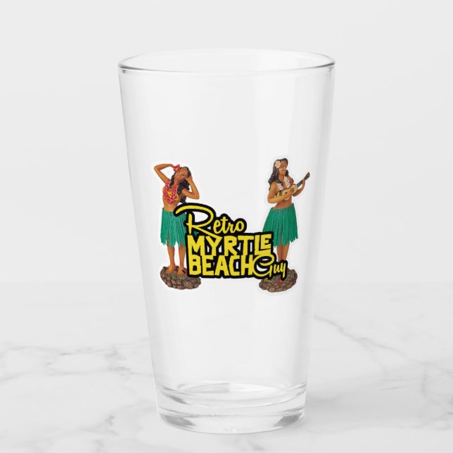 Copo De Pint retro mirtle cara de praia (Frente)