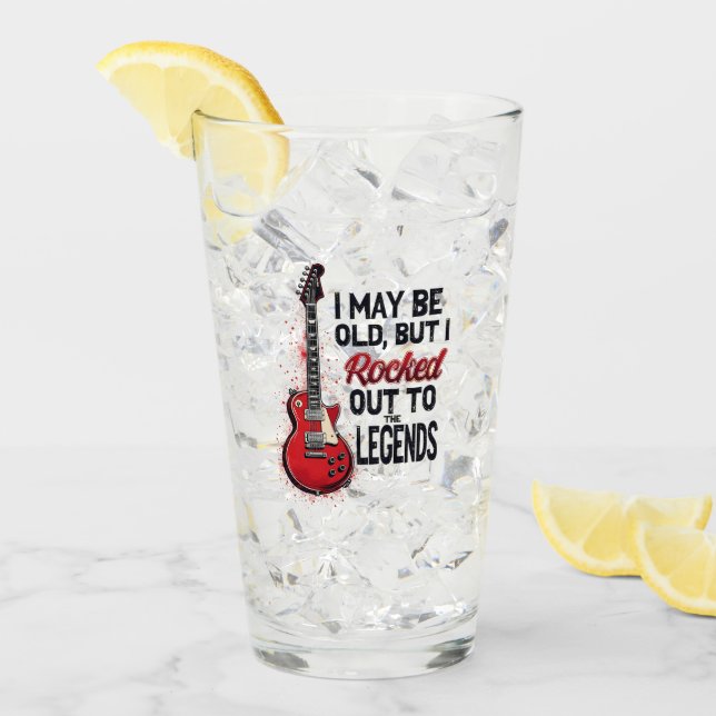 Copo De Pint Retro Rock Guitar Classic Music Nostalgia Design (Gelo frontal)