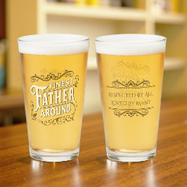 Copo De Pint Retro Vintage Elegante Tipografia Dia dos Pais