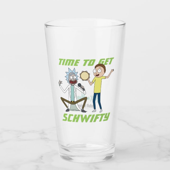 Copo De Pint RICK E MORTY™| Hora De Obter O Schwifty (Frente)