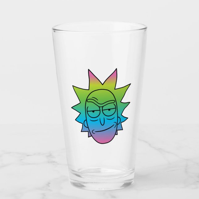 Copo De Pint RICK E MORTY™| Rick do arco-íris (Frente)