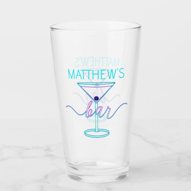 Copo De Pint Rico Script Diversão Cores Diversão Bar Diversão (Frente)