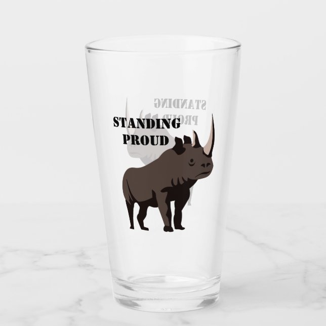 Copo De Pint Rinoceronte Negro Orgulhado (Frente)