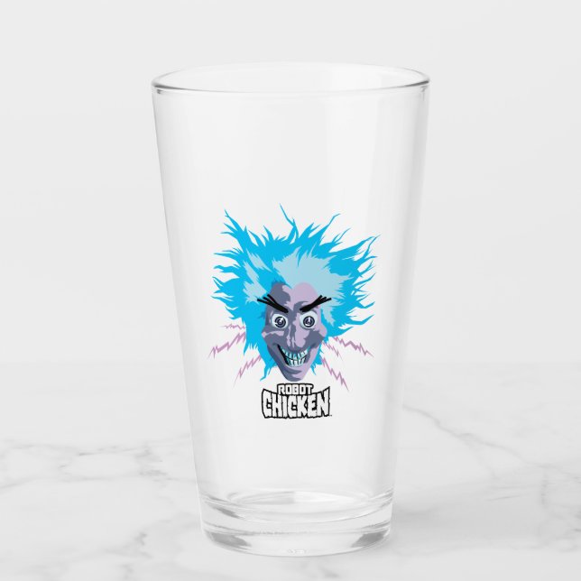 Copo De Pint Robot Chicken Scientist Head Graphic (Frente)