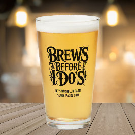 Copo De Pint Rock N' Roll do Partido Bachelor Personalizado de 