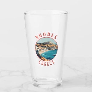 Copo De Pint Rodes Grécia Círculo Retrovisso