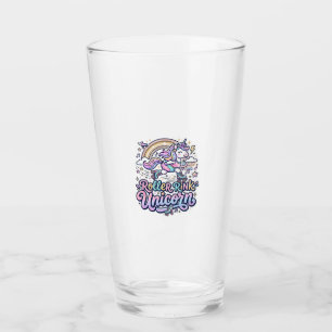 Copo De Pint Rolo De Unicórnio Rink Unicórnio Premium Vetor Ade