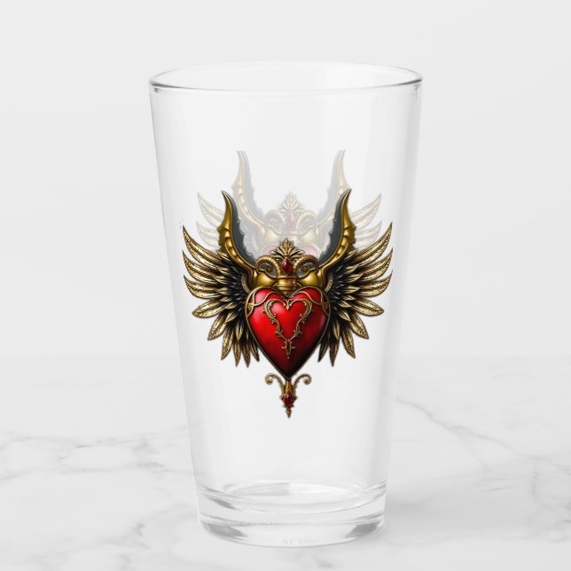 Copo De Pint Romance Gótico, o coração da paixão. (Frente)