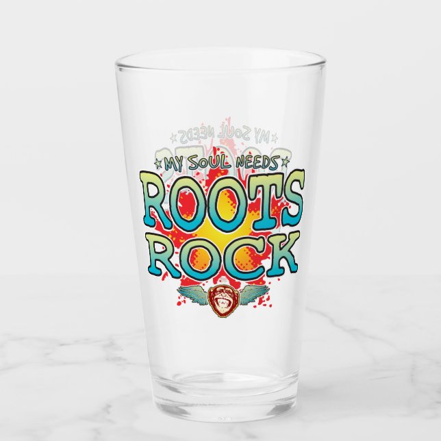 Copo De Pint Root Rock Soul Glass Tumbler (Frente)