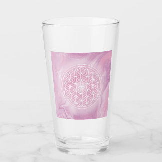 Copo De Pint rosa, flor da vida, geométrico sagrado, mandala, z