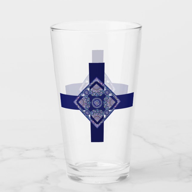 Copo De Pint Rosace Azul (Frente)