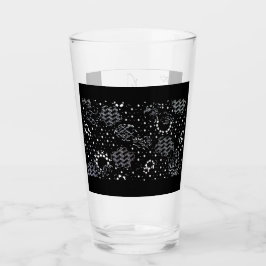 Copo De Pint Rose Sketch and Starlight Silkscreen glassware