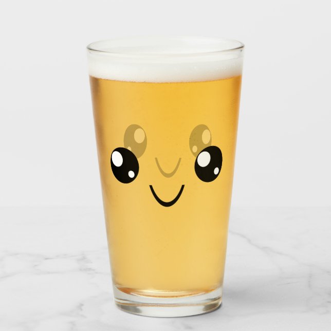 Copo De Pint Rosto de Sorriso (Frente (Preenchido))