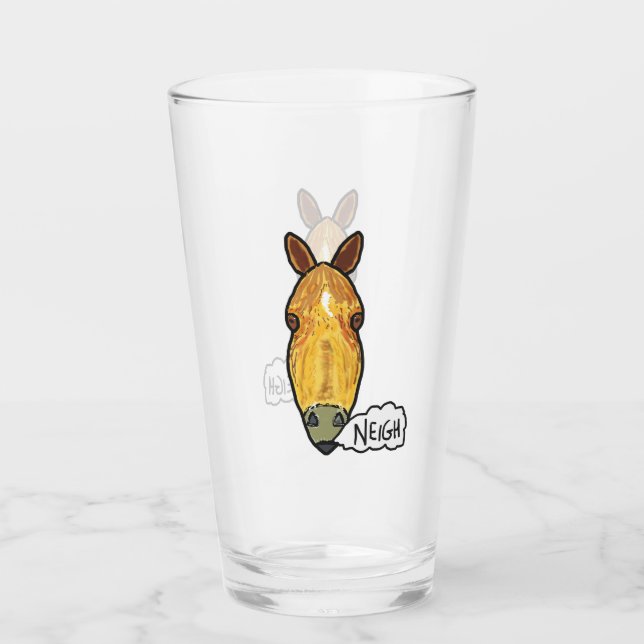 Copo De Pint Rosto do Cavalo Perto (Frente)