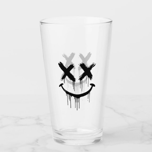 Copo De Pint Rosto sorridente. (Frente)