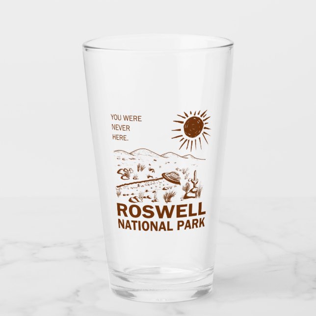 Copo De Pint Roswell National Park OFO Flying Saucer Aliens (Frente)