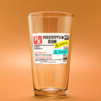 Rótulo de Aviso de Rum de Prescrição Funny Persona