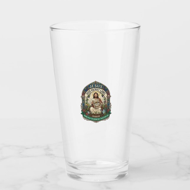 Copo De Pint Rótulo de Pacote de Sementes Jesus Pacote de Semen (Frente)