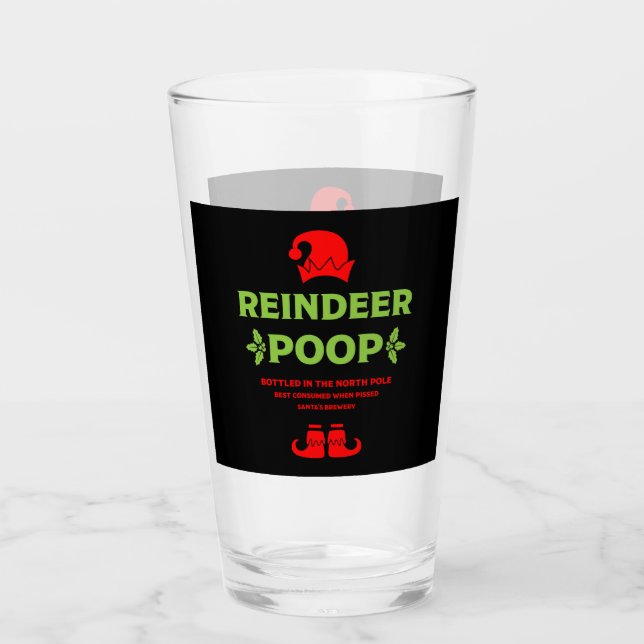 Copo De Pint Rótulos de cerveja engraçados de Natal (Frente)