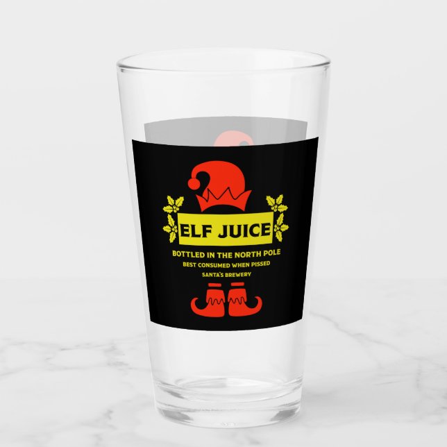 Copo De Pint Rótulos Engraçados de Cerveja de Natal (Frente)