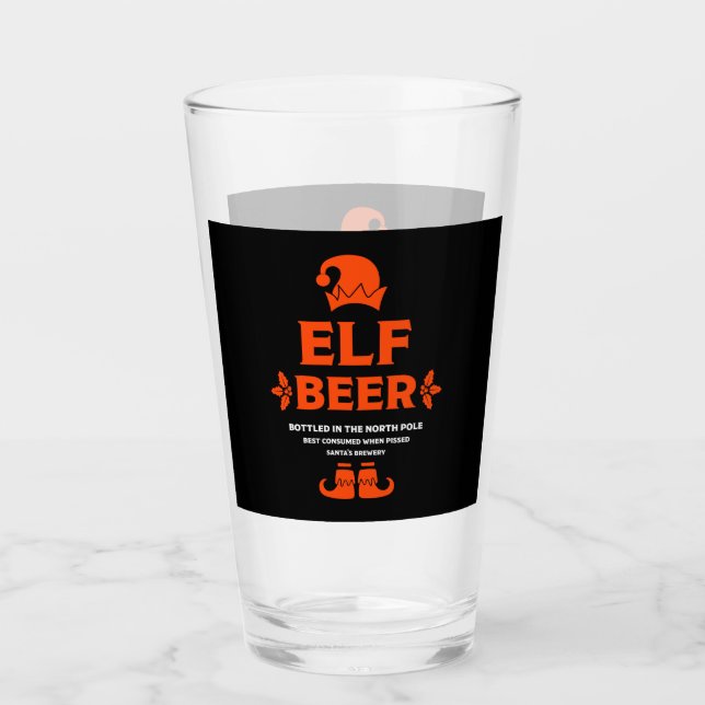 Copo De Pint Rótulos Engraçados de Cerveja de Natal (Frente)