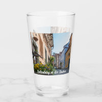 Rua colorida em Rothenburg ob der Tauber