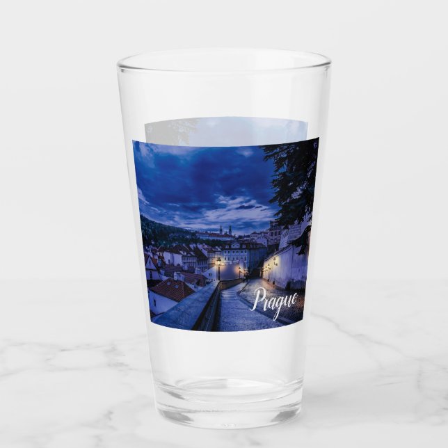 Copo De Pint Rua da noite em Praga (Frente)