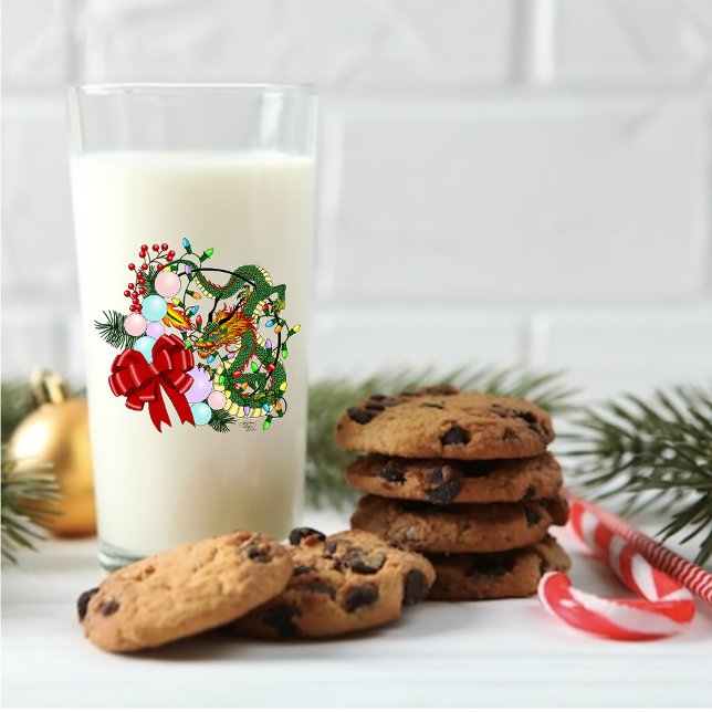 Copo De Pint Rua de Natal do Dragão Chinês (Criador carregado)