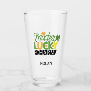 Copo De Pint Rua. Dia de Patrick Sr. Lucky Charm Green Irish Be
