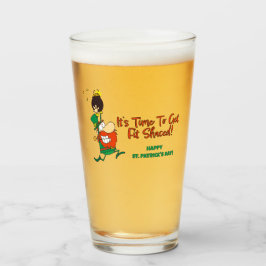 Copo De Pint Rua engraçada, vidro de cerveja do dia de Patrick