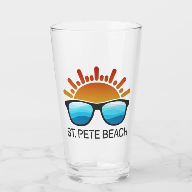 Copo De Pint Rua. Pete Beach Flórida Óculos de sol (Frente)