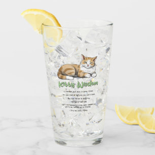 Copo De Pint Sabedoria Gatinho Engraçada