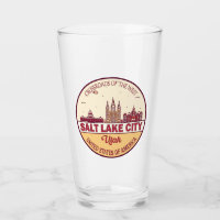 Salt Lake City Utah Cidade Skyline Emblem