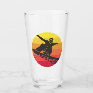 Copo De Pint Salto de Snowboard Retro