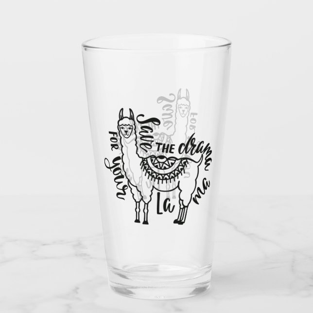 Copo De Pint Salvar o drama para seu lama (Frente)