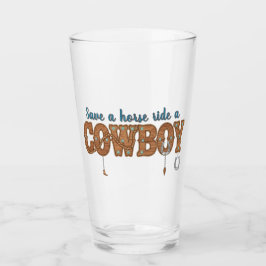 Copo De Pint salve um cavalo monte um cowboy