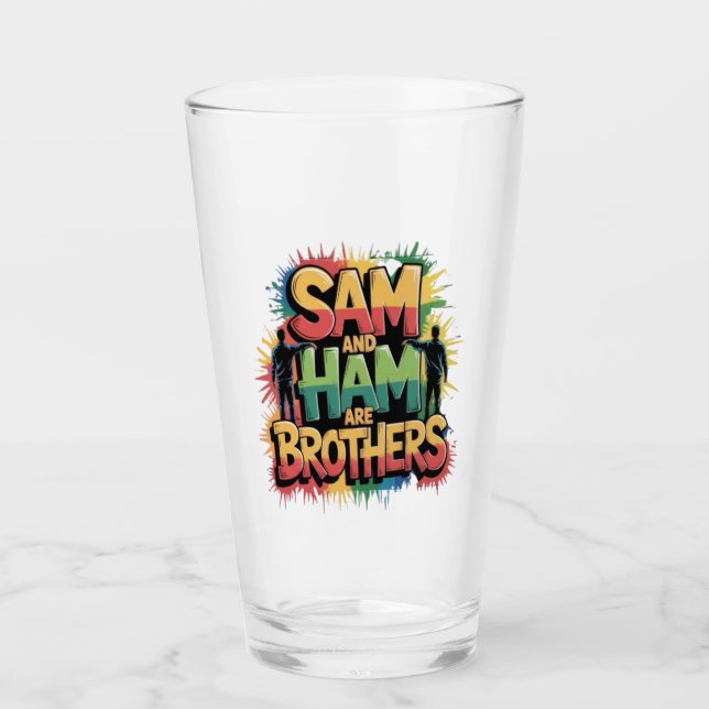 Copo De Pint Sam & Ham são irmãos (Frente)