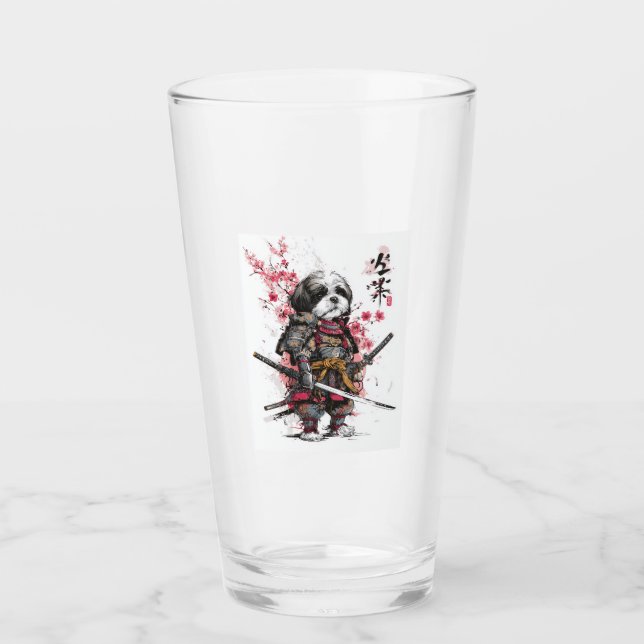 Copo De Pint Samurai Shih Tzu - Cão Guerreiro Épico (Frente)