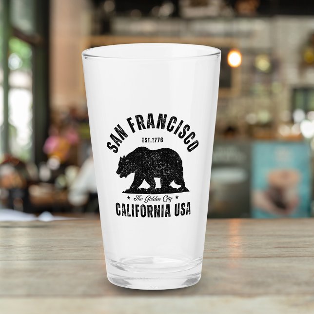 Copo De Pint San Francisco Retro California Travel (Criador carregado)